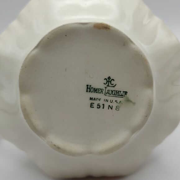Homer Laughlin Creamer Dainty Floral with Gold Trim Cottage Grandma Cute - Picture 5 of 8